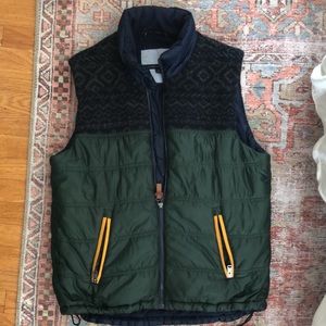 Tommy Hilfiger Hunter Green Mixed Puffy Vest L